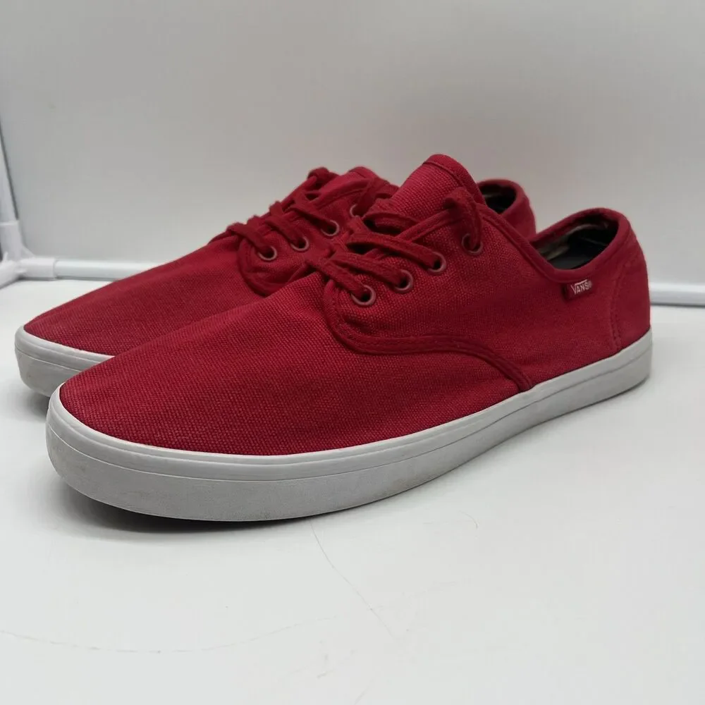 Vans Off The Wall Red Canvas Classic Skateboard Shoes Men's 9 Women's 10.5 TB4R